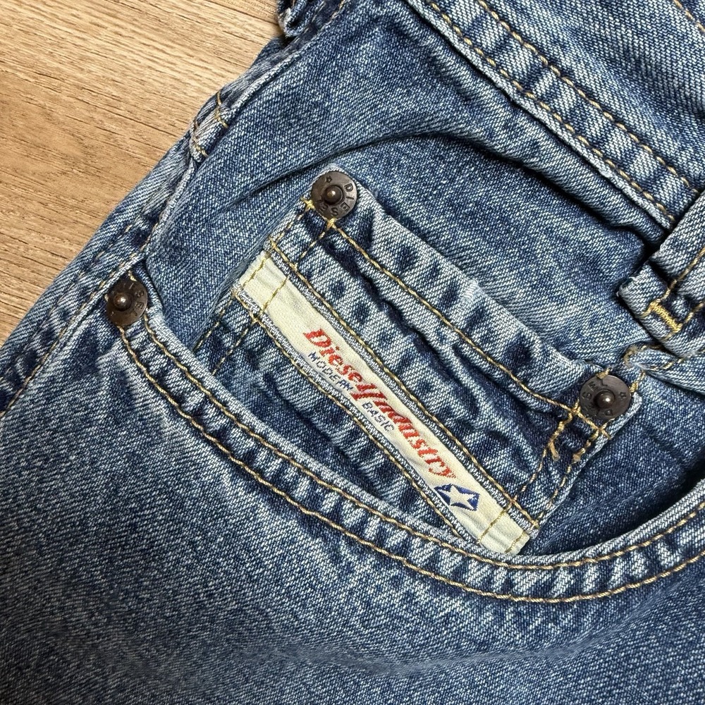 Vintage Diesel Saddle Jeans Men 27x28 Blue Loose Tapered Medium Wash Y2K (Tag29) - Picture 8 of 15